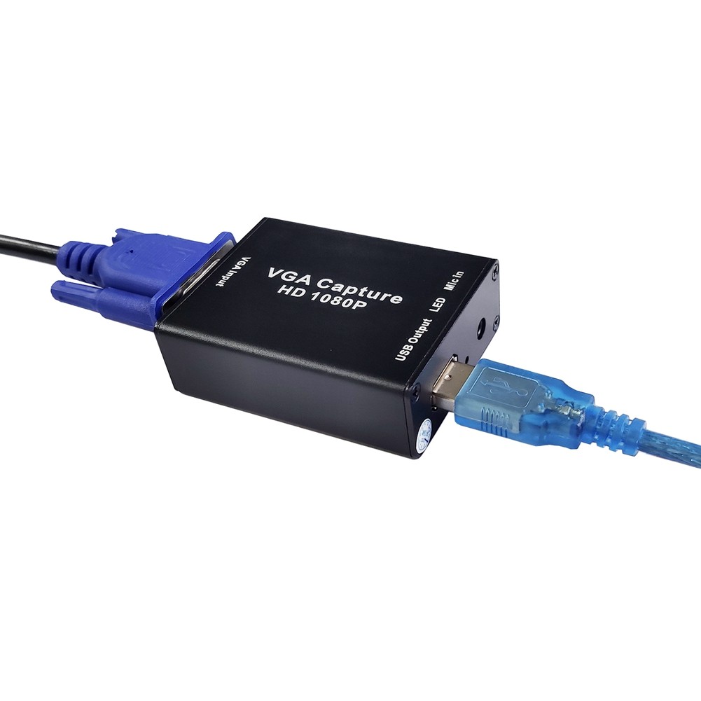 VGA to USB Adapter Converter with Audio and Video Capture Card 1080P Drive- T3V3