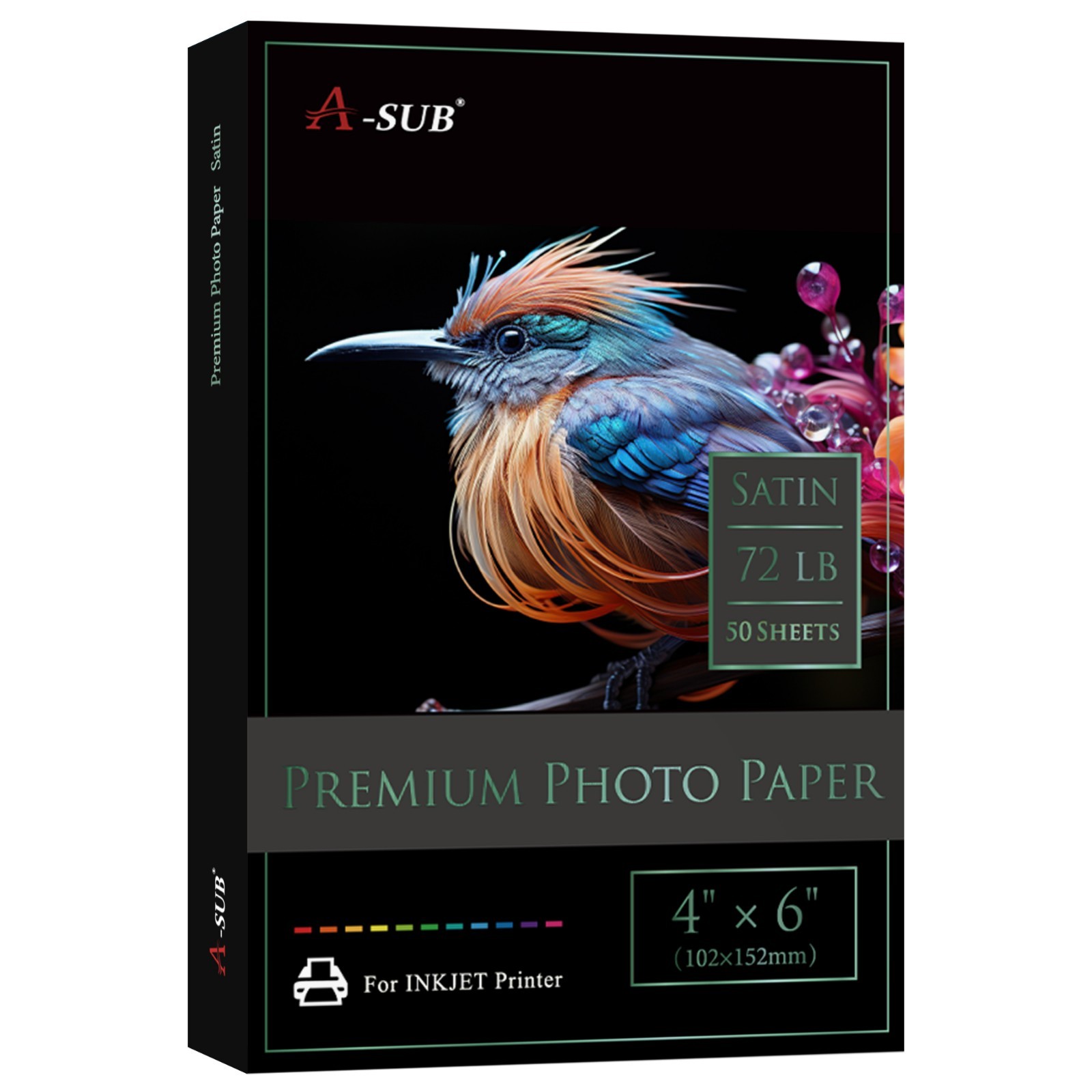 Lot A-SUB Premium Satin Photo Paper 72lb – 4×6 5×7 8.5×11 11×17 13×19 Inkjet