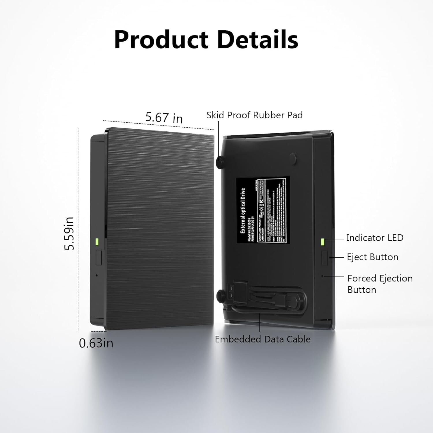 External Bluray Drive BD/CD/DVD Reader Burner for Laptop PC USB3.0 Optical Drive