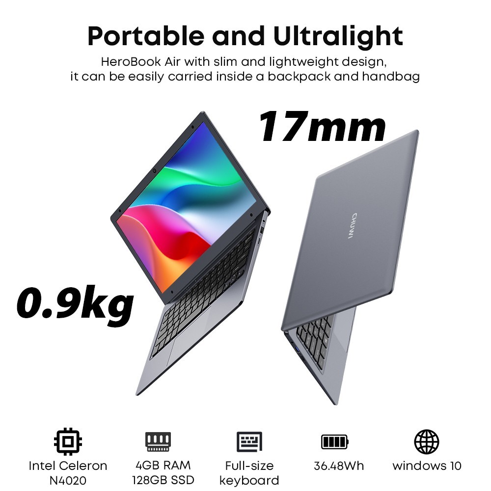 CHUWI- 11.6″ Laptop – Intel Celeron 2.8GH- 4GB Memory – 128GB SSD-Mini HD Gray