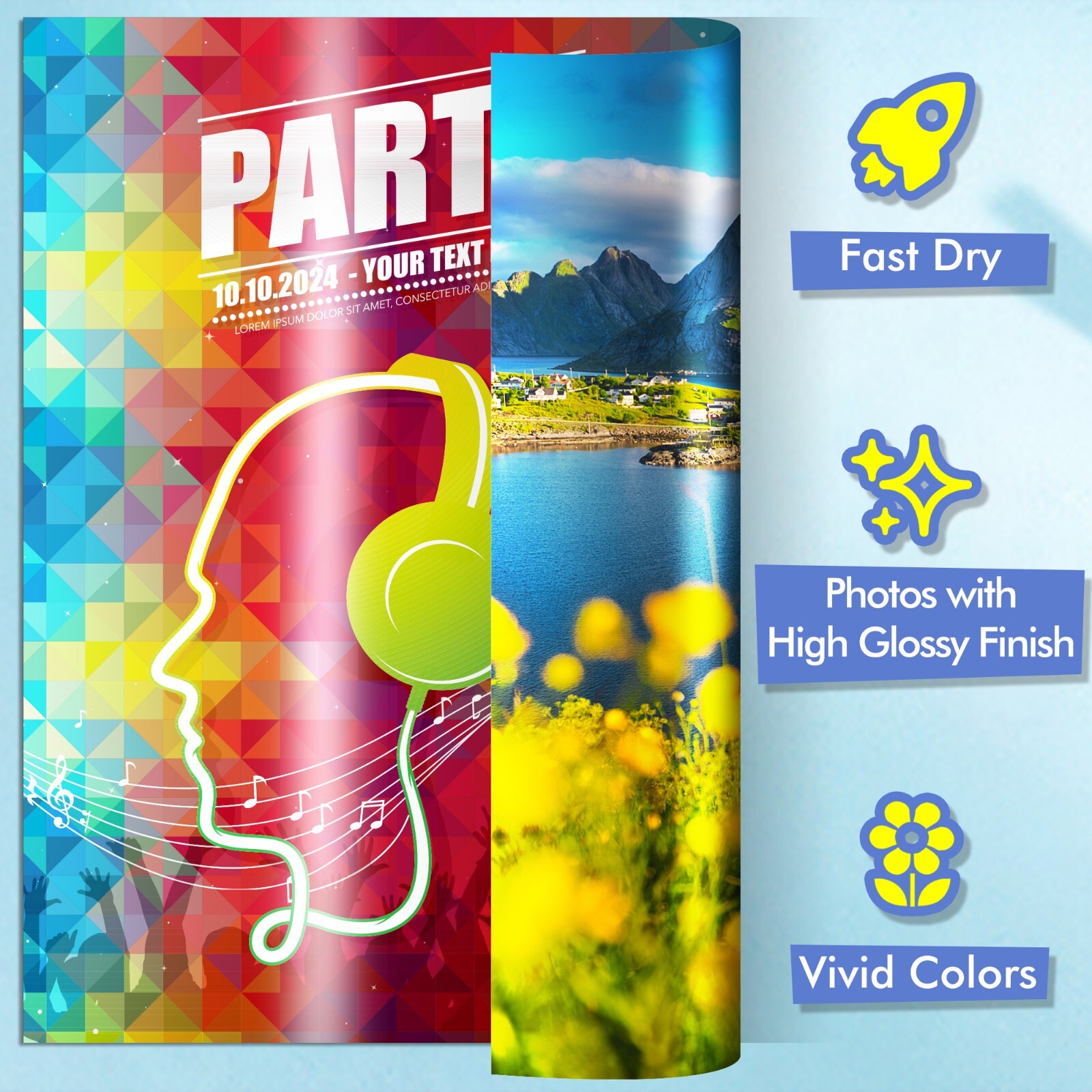 Koala 80lb Double Sided Glossy Photo Paper 8.5×11 White Thick 300g Inkjet Print
