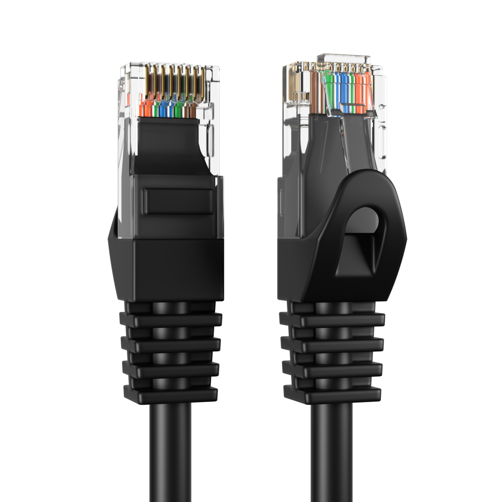 CAT6e/CAT6 Ethernet LAN Network RJ45 Patch Cable Black 25FT- 200FT Multipack LOT