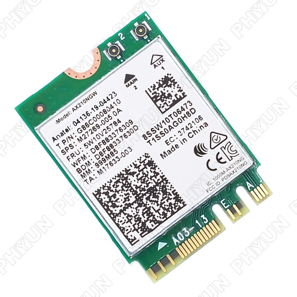 Multiband AX210NGW Wifi Bluetooth 5.2Card For Laptop PC Windows 10 Windows 11
