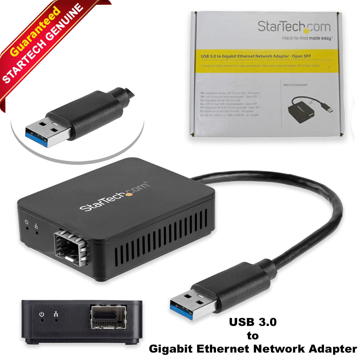 StarTech USB 3.0 to Fiber Optic Open SFP Gigabit Network Adapter Converter