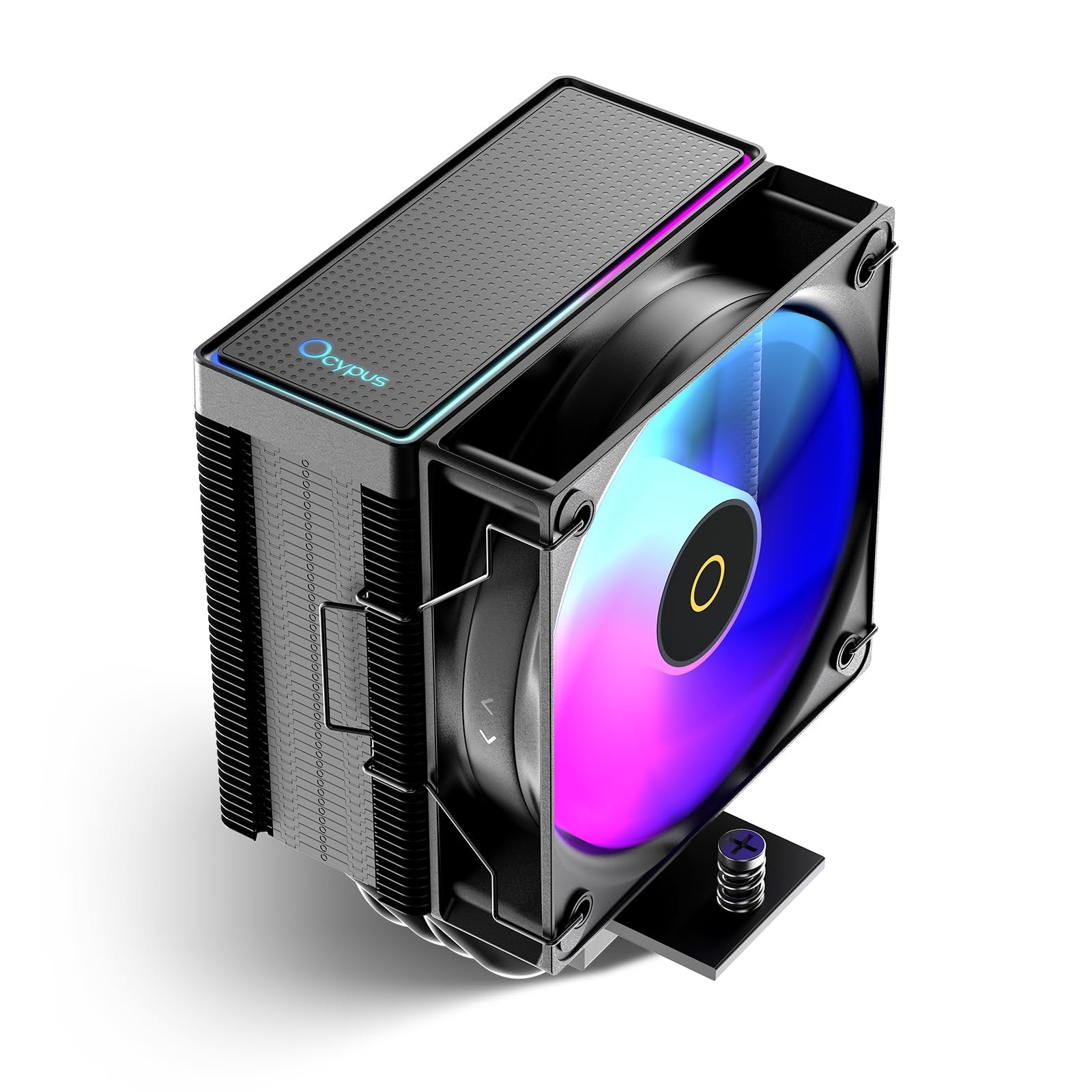 Gamma A40 ARGB BK CPU Cooler,100mm PWM Fan,133mm Height Single Tower Black
