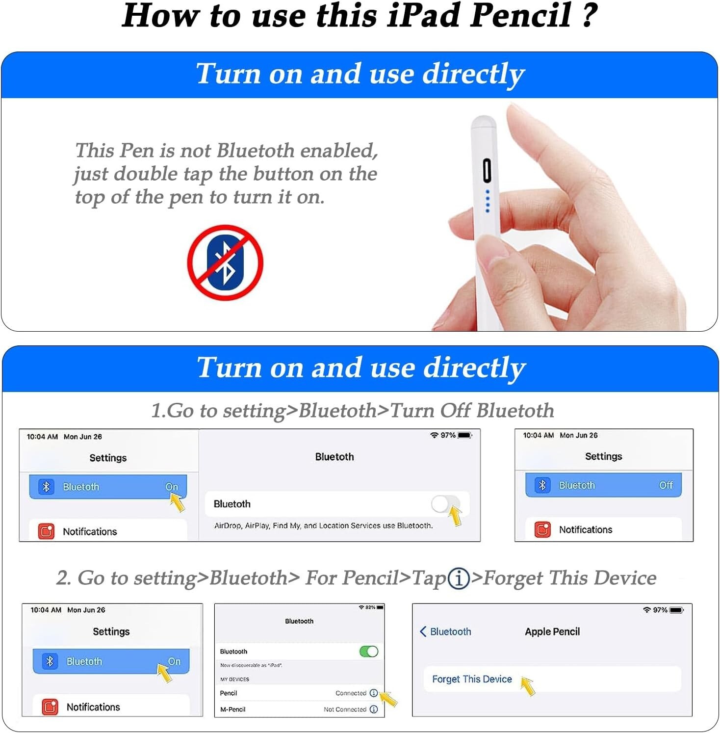 Universal Rechargeable Pencil for iPhone/iPad/Samsung/Android/Tablet Smartphone