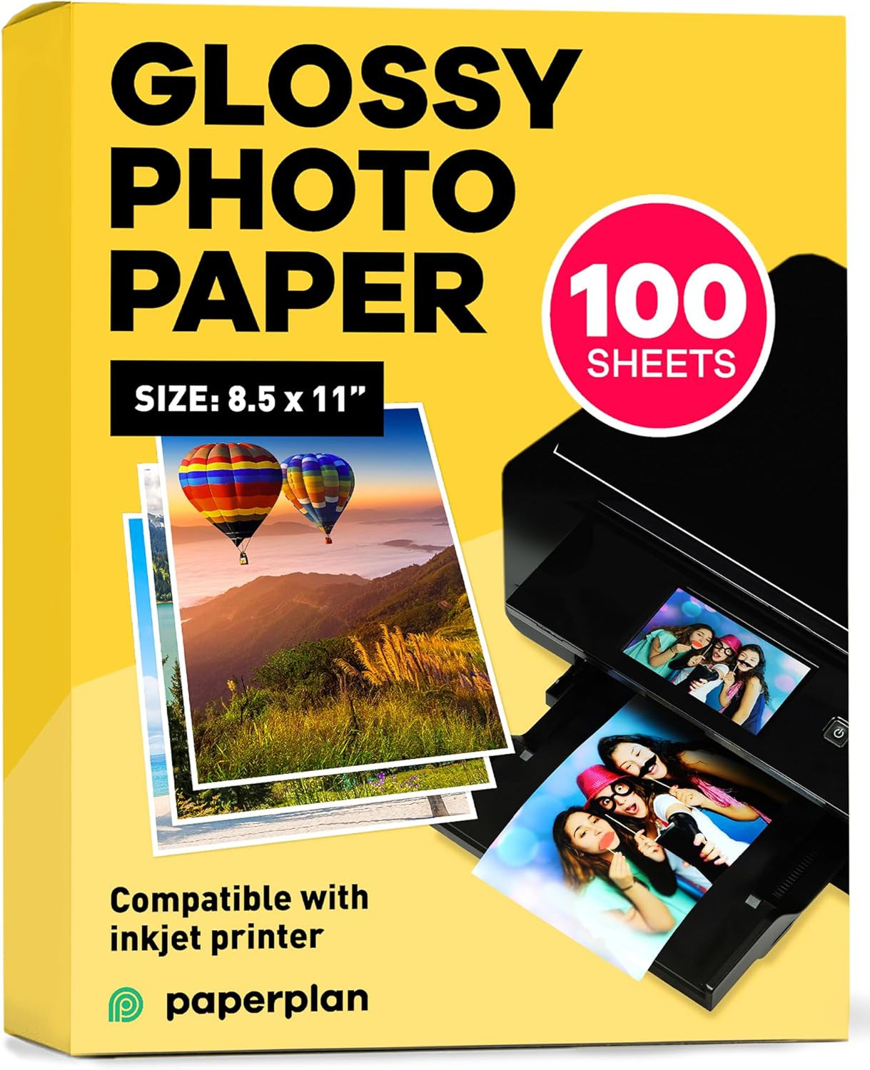 Glossy Photo Paper For Printer 8.5 x 11” x 100 Sheets – Picture Paper for Pri…