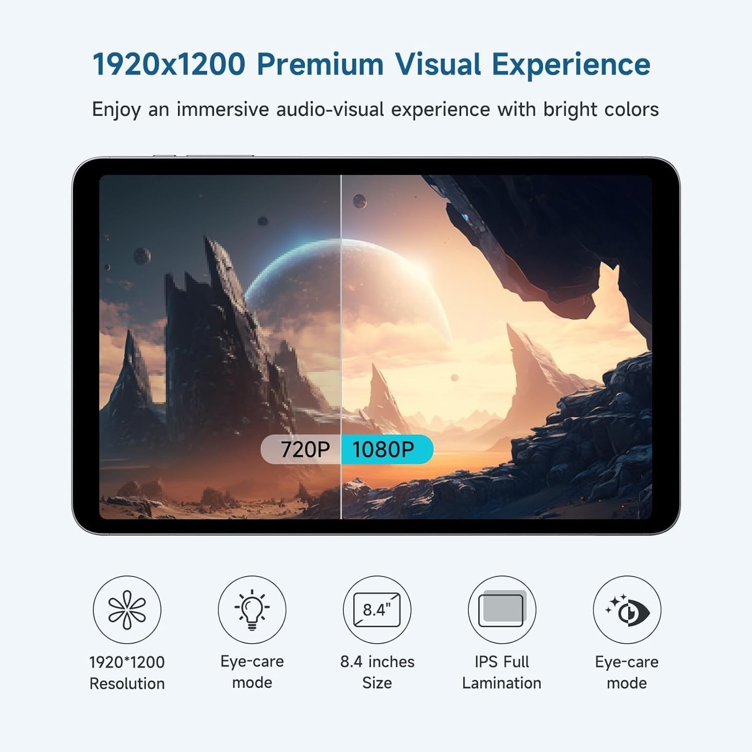 ALLDOCUBE 8.4 inch Tablet FHD+ 1920×1200 16GB(8+8) +128GB 5MP/13MP 4G LTE