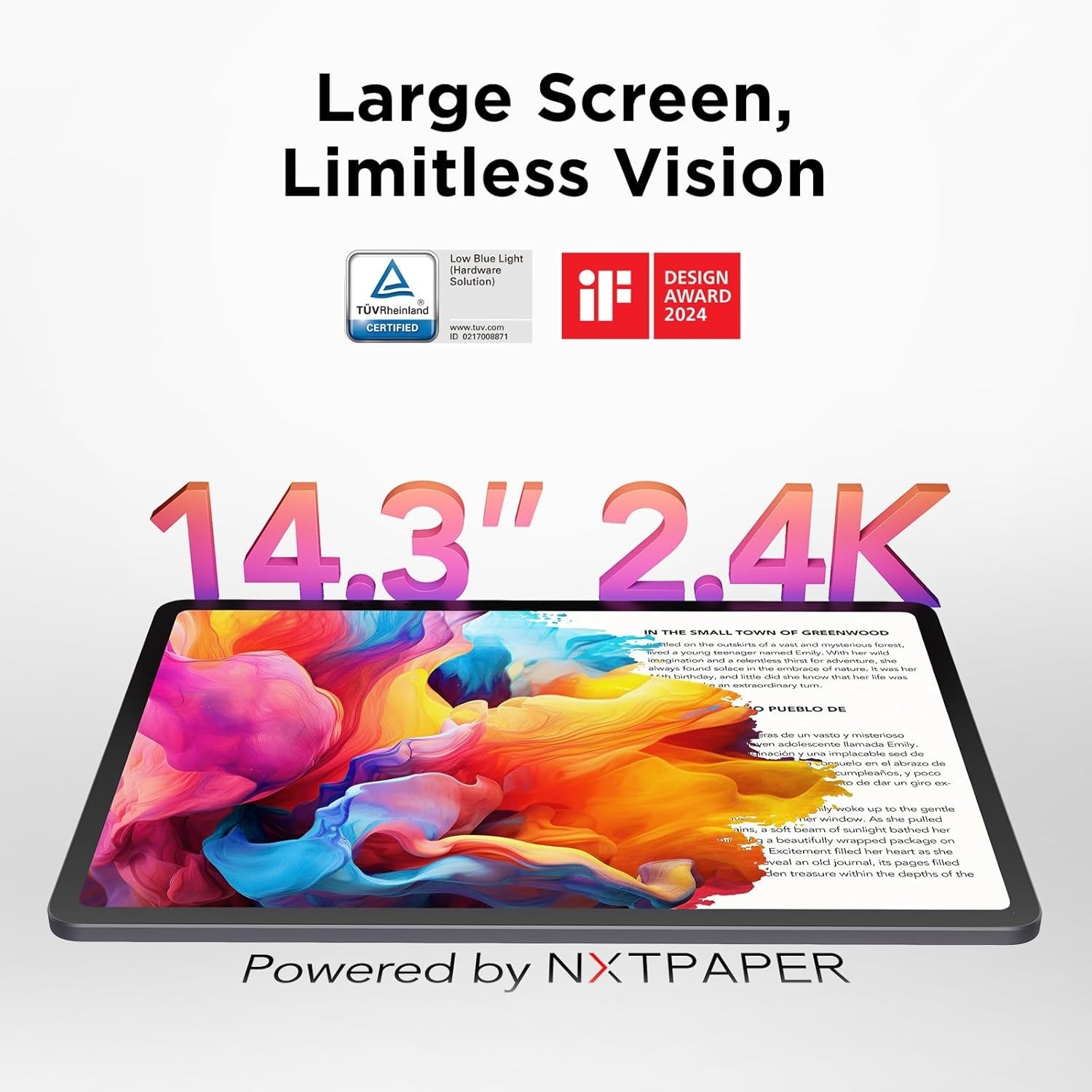 TCL NXTPAPER 14 9491G 256GB WI-FI Gray Android Tablet Open Box