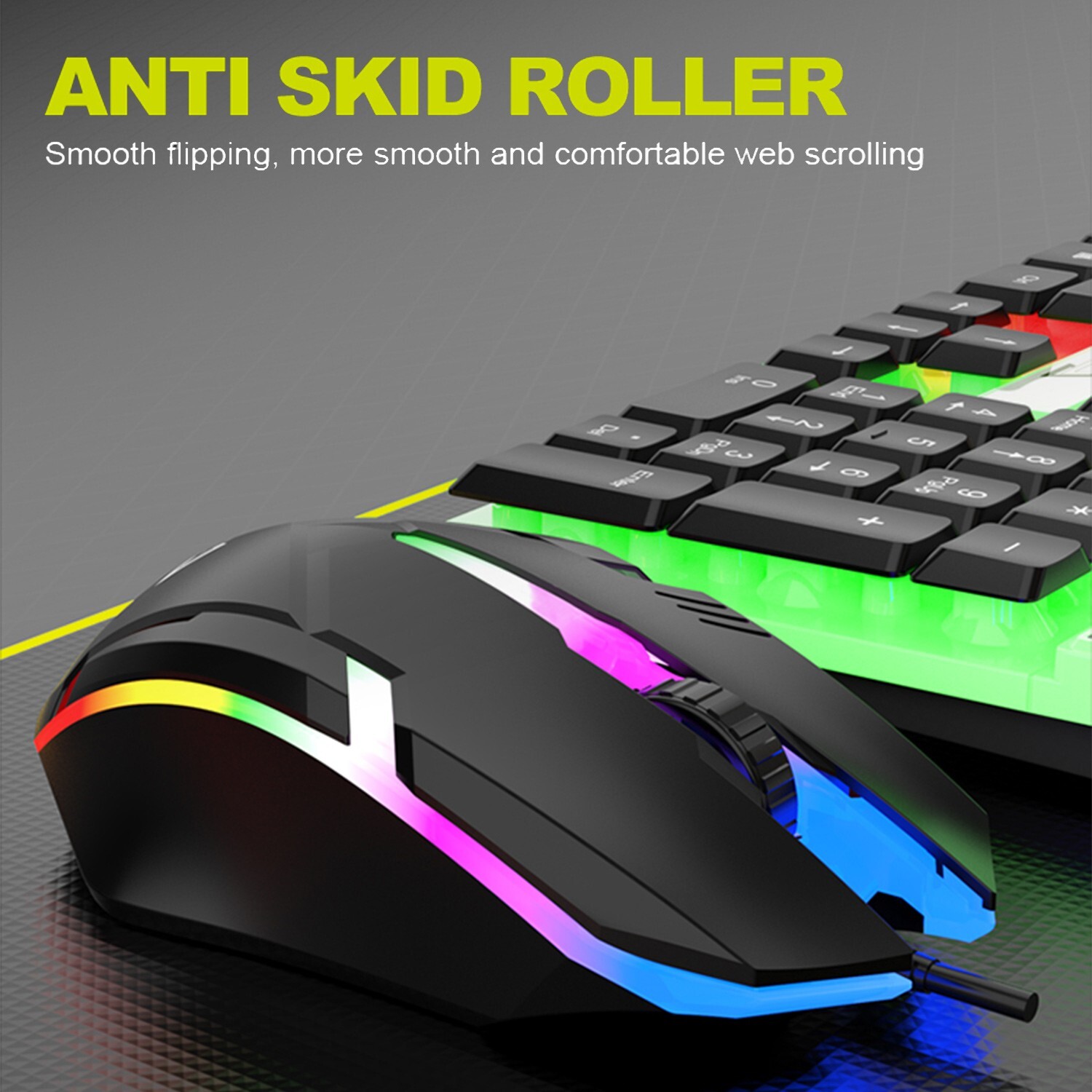 Gaming Keyboard and Mouse RGB Backlit Gaming Keyboard and Gaming Mouse Value Set