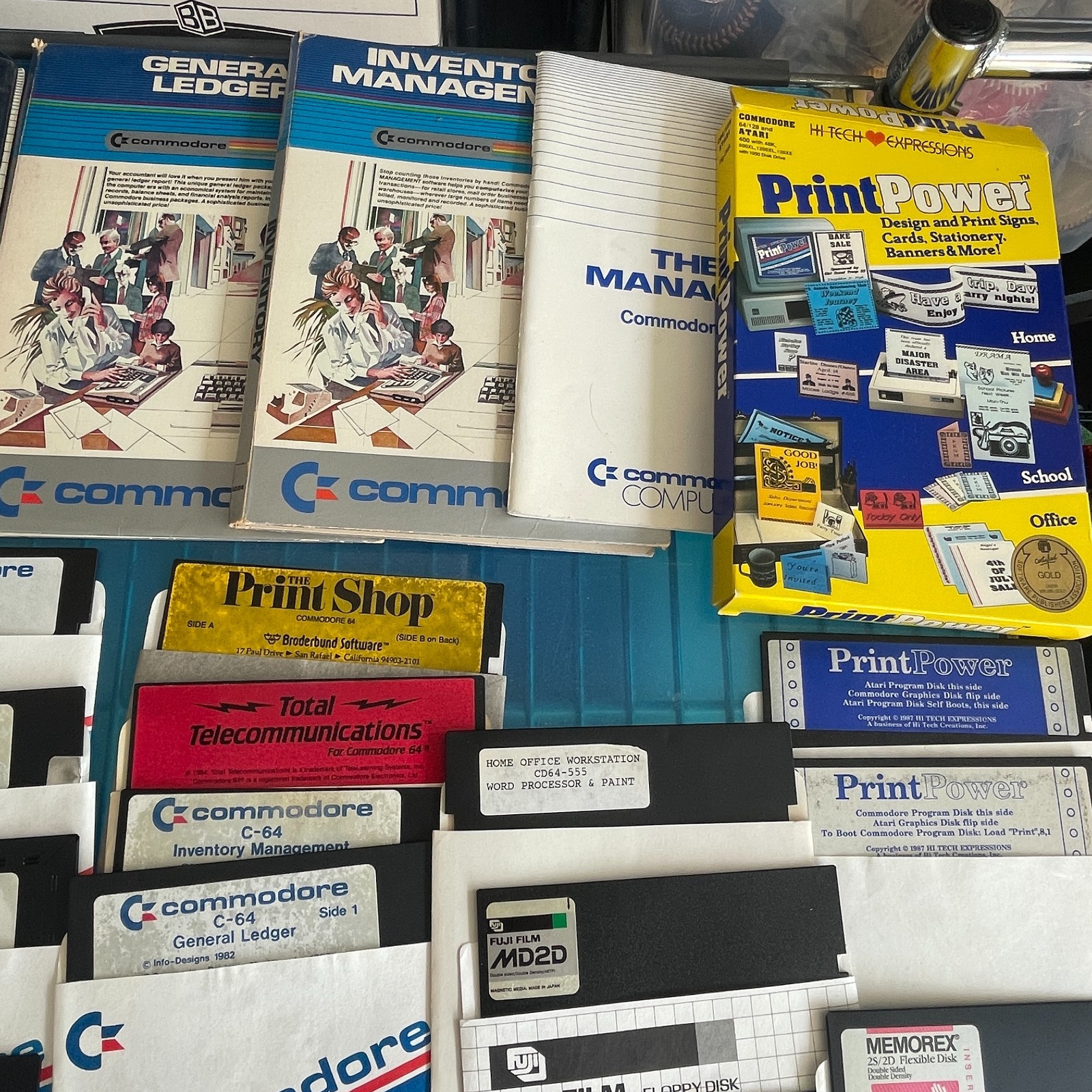 Commodore 64 Business Office Software LOT Floppy Disks Accounting Print FilePro