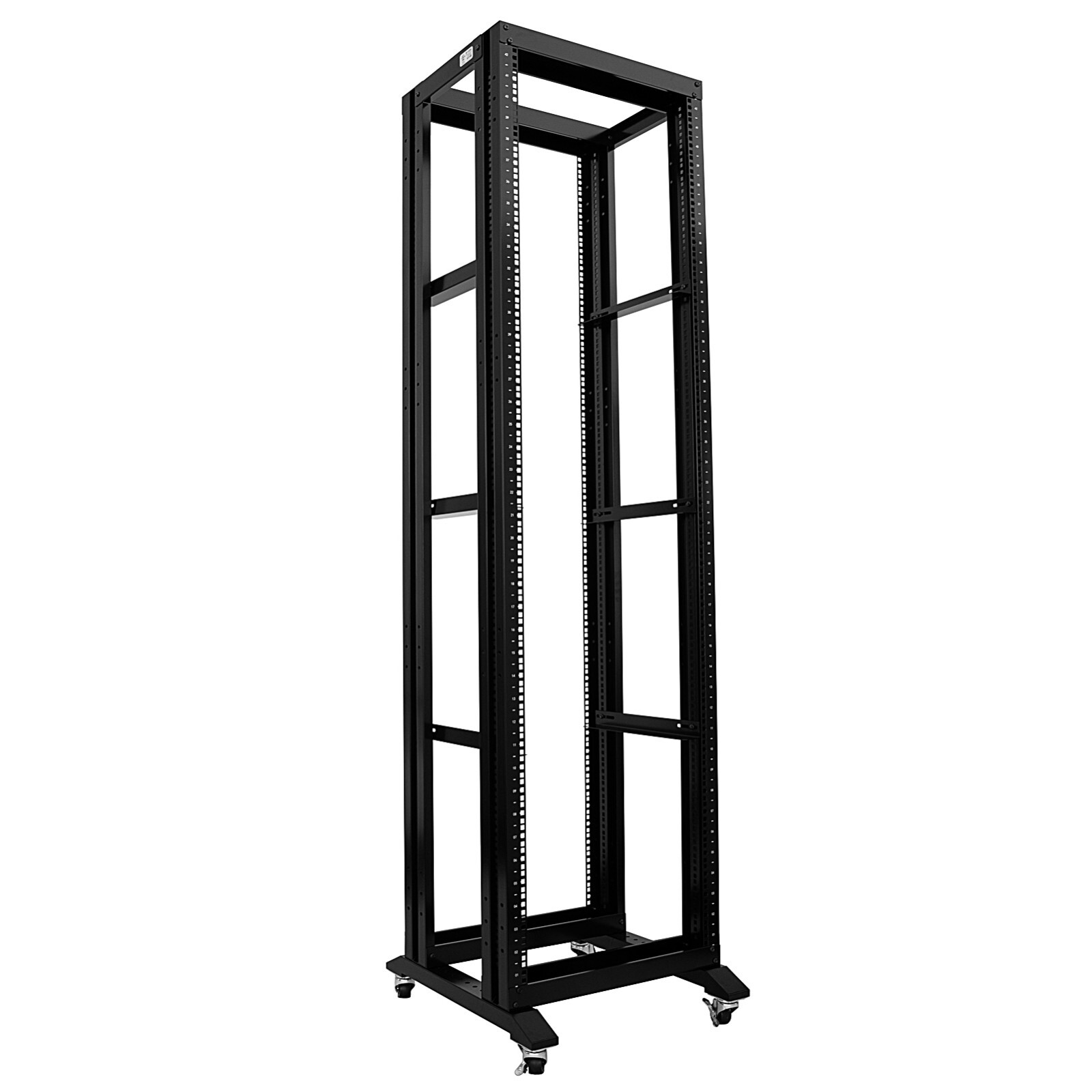 7FT 42U Open Frame Server Network Rack 17″ Deep 600MM 4 Post 3 paris L rails