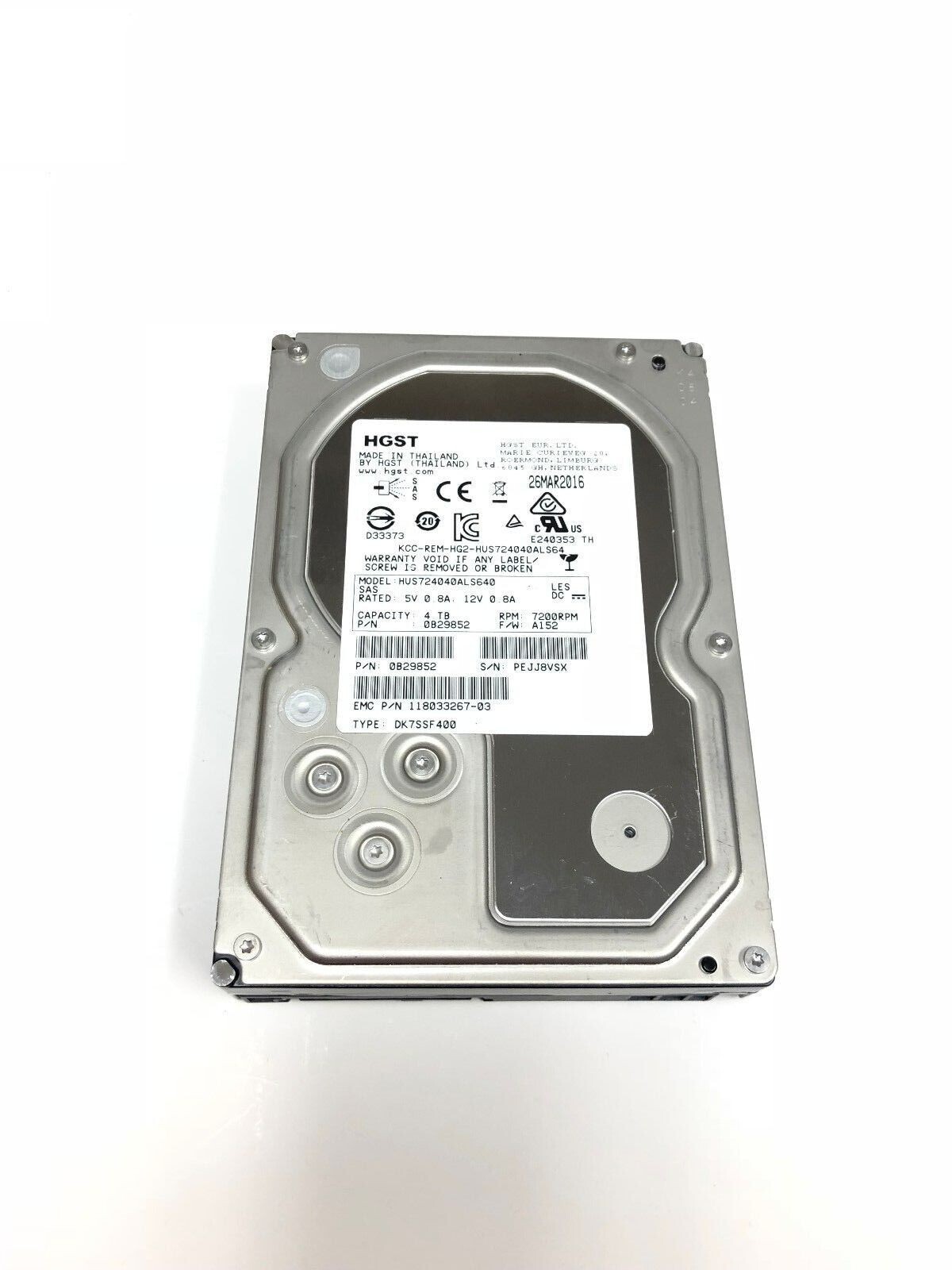 HGST 4TB SAS Hard Drive 3.5″ HUS724040ALS640-NOT FOR DESKTOPS