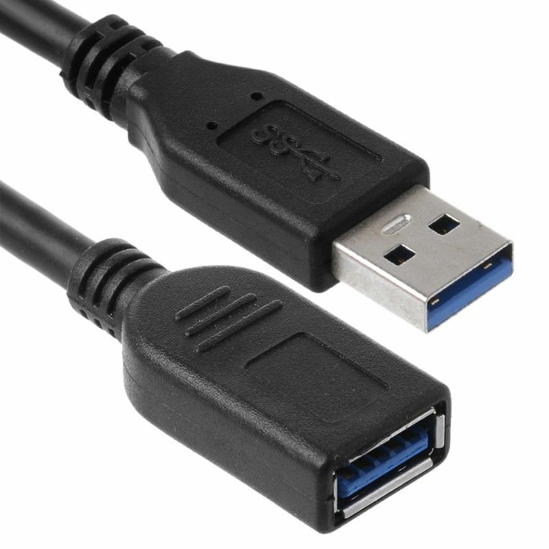 USB 3.0 Extension Extender Cable Cord M/F Standard Type A Male to Female Black