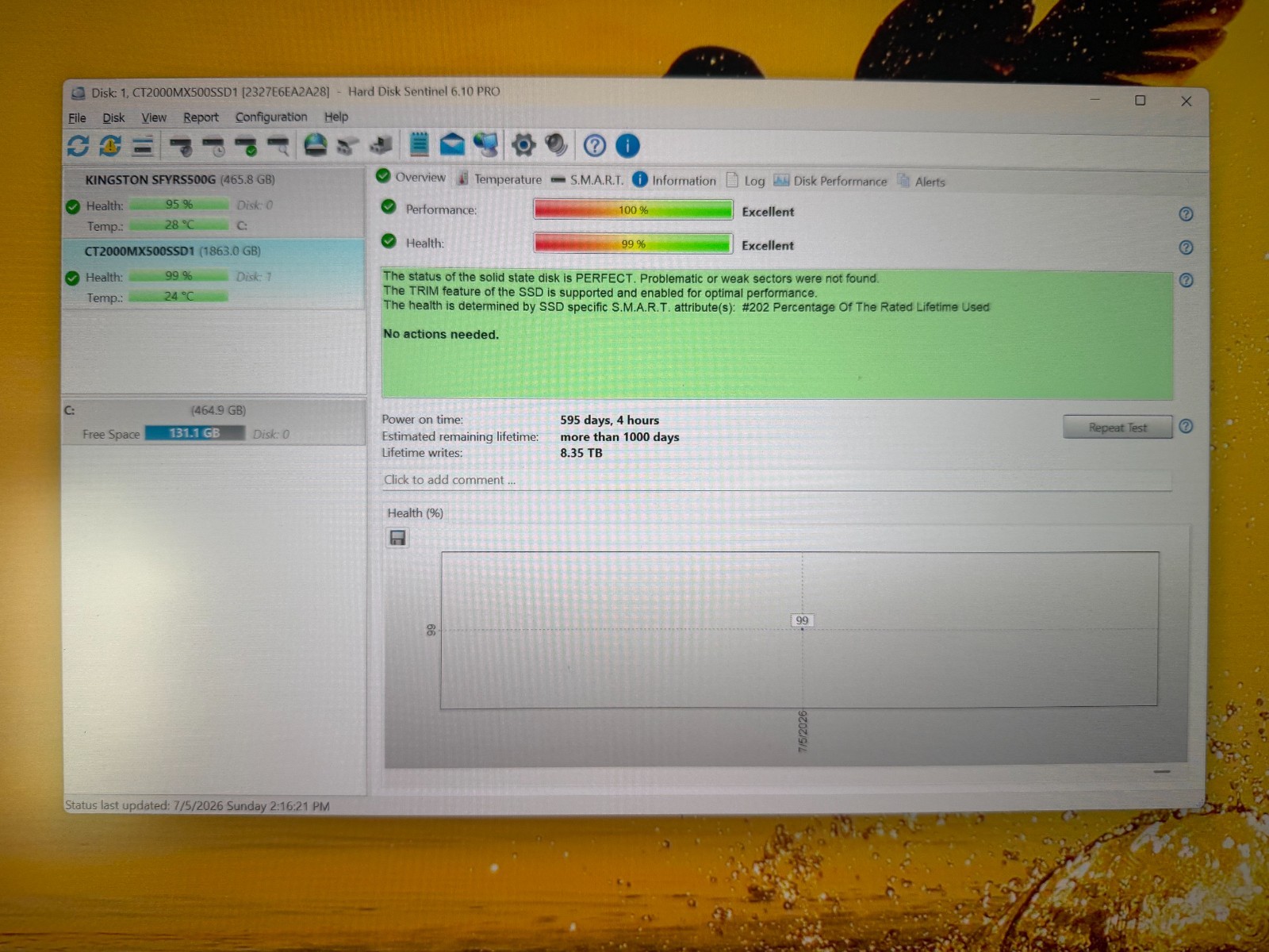 Crucial BX500 (2) and MX500 (1) 2TB 3D NAND SATA 2.5-inch SSD