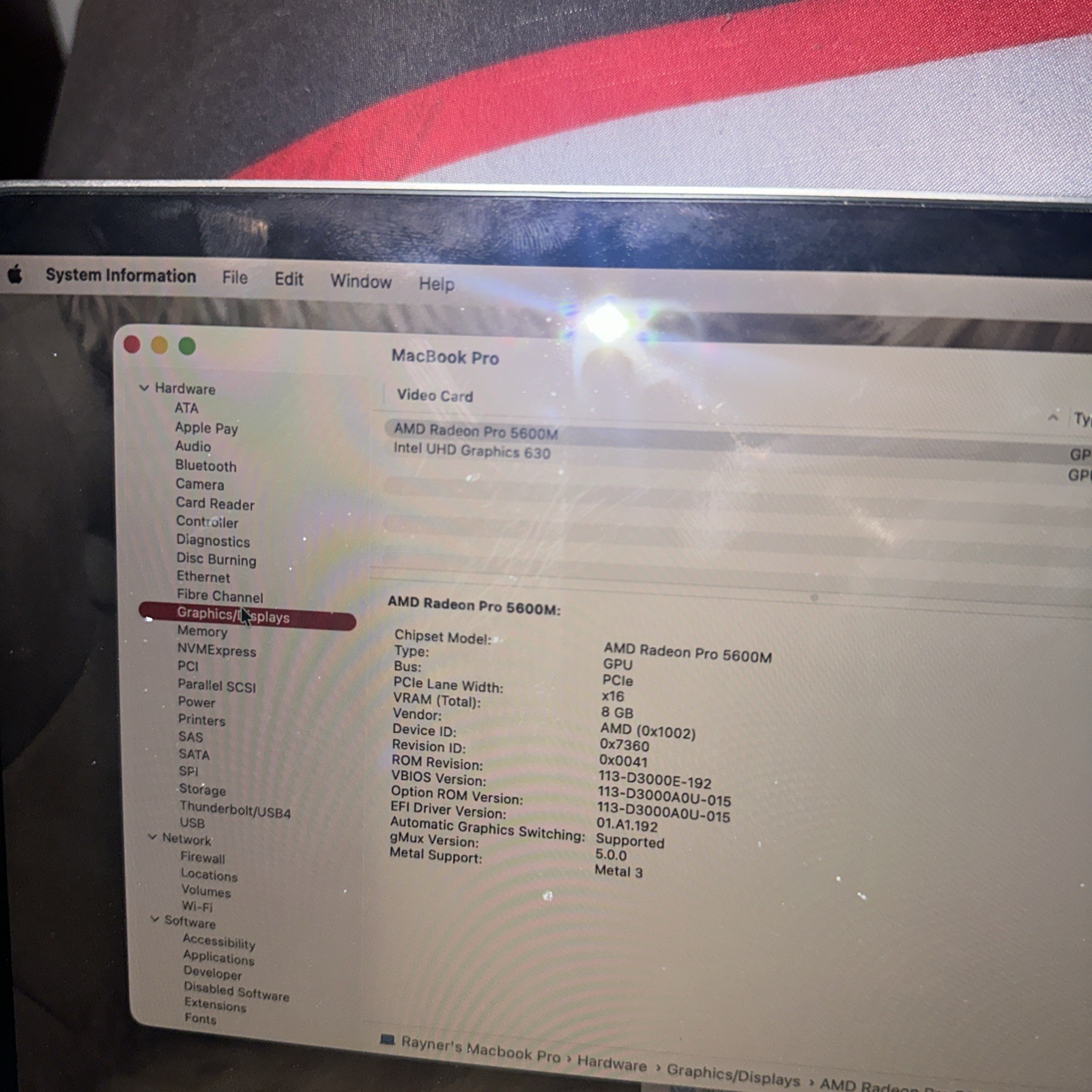 Apple MacBook Pro 16-inch 2019 Model 2.4GHz I9 32GB RAM 1TB SSD Radeon Pro 5600M