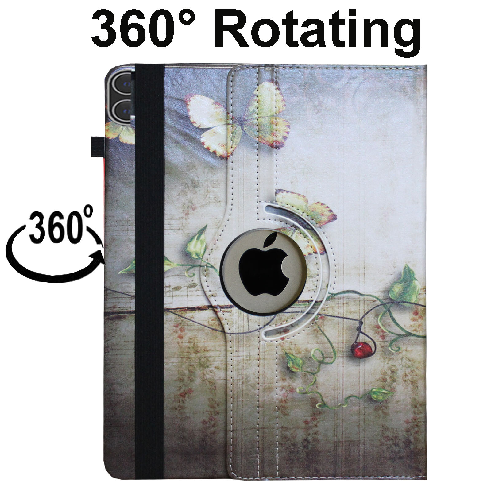 For iPad Pro 12.9 6th 5th 4th 3rd Generation Case Smart 360 Rotating Cover Stand