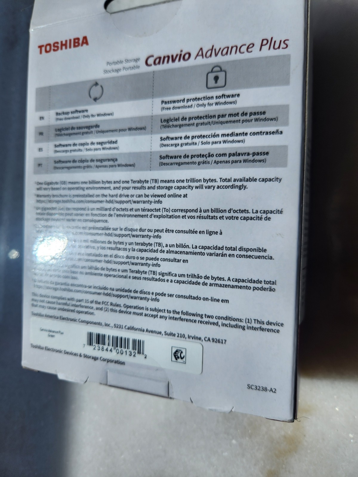 Toshiba Canvio Advance Plus Portable External Hard Drive 4TB – Green
