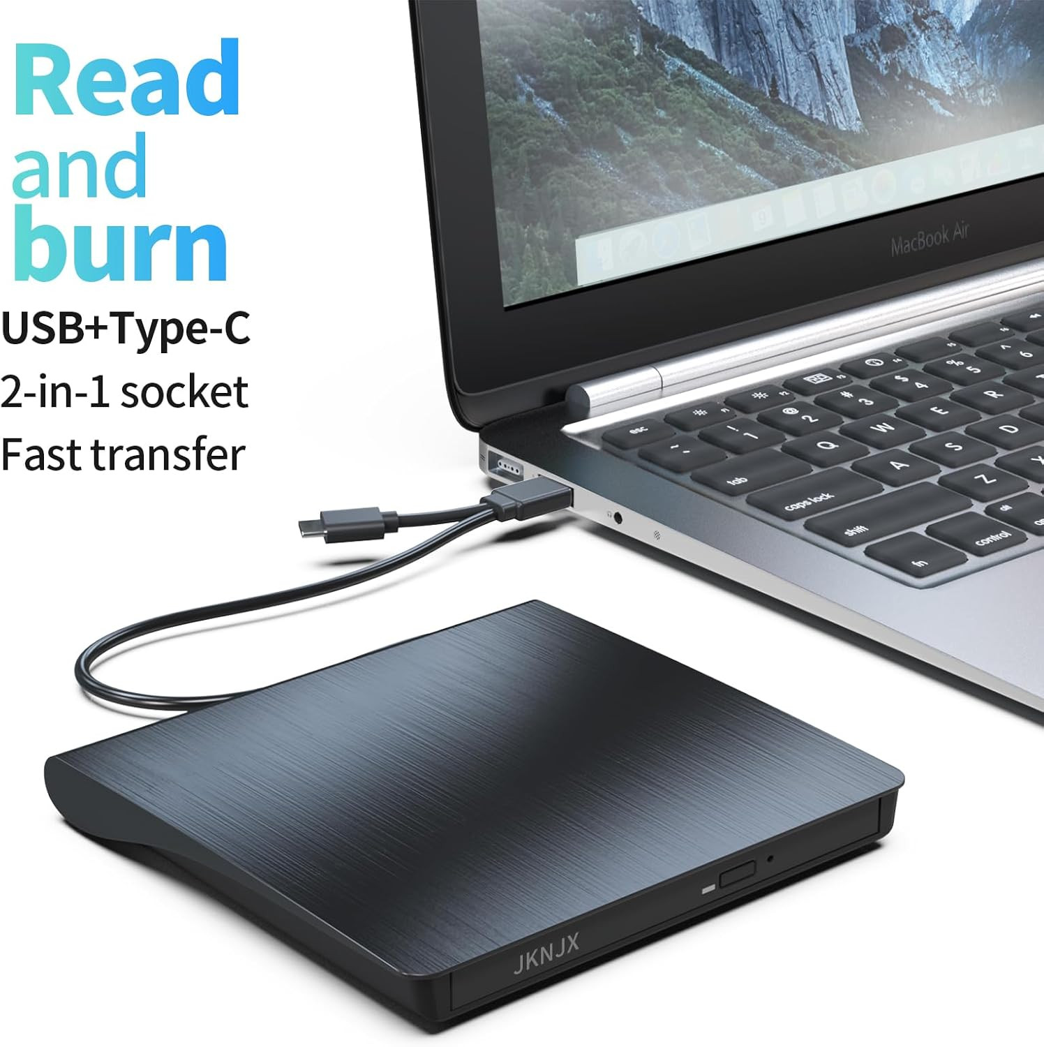 External CD DVD Drive,Usb 3.0 and Type-C CD DVD Disc Reader Writer Burner
