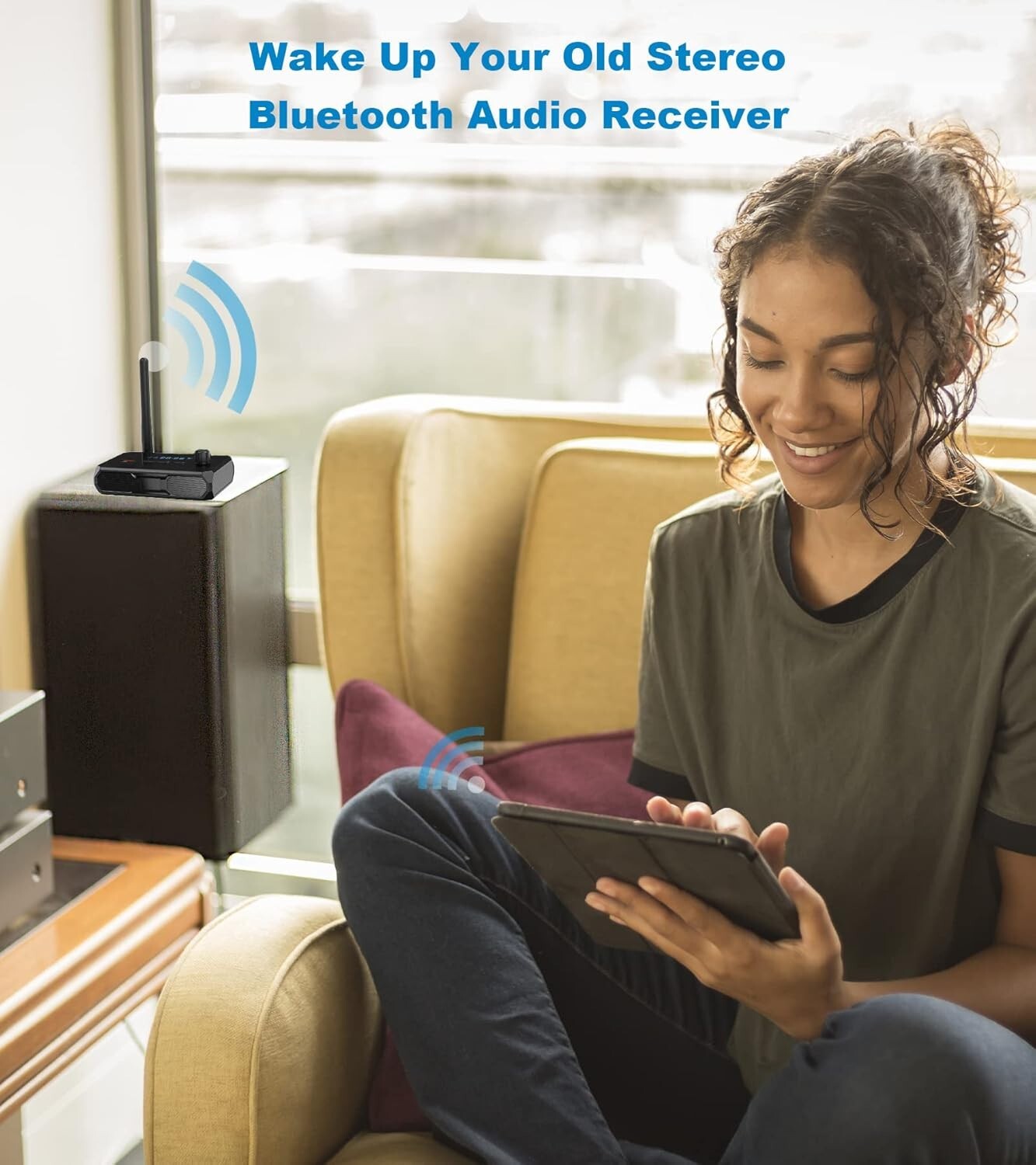 Bluetooth 5.3 Home Stereo Audio Receiver AUX USB Optical HD Music to RCA Adapter