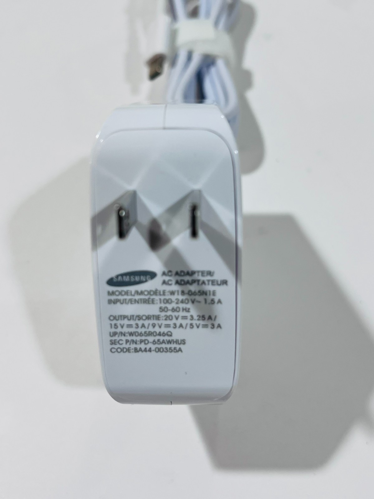 New Genuine Samsung W18-065N1E USB-C 65W 5V/9V/15V/20V Charger