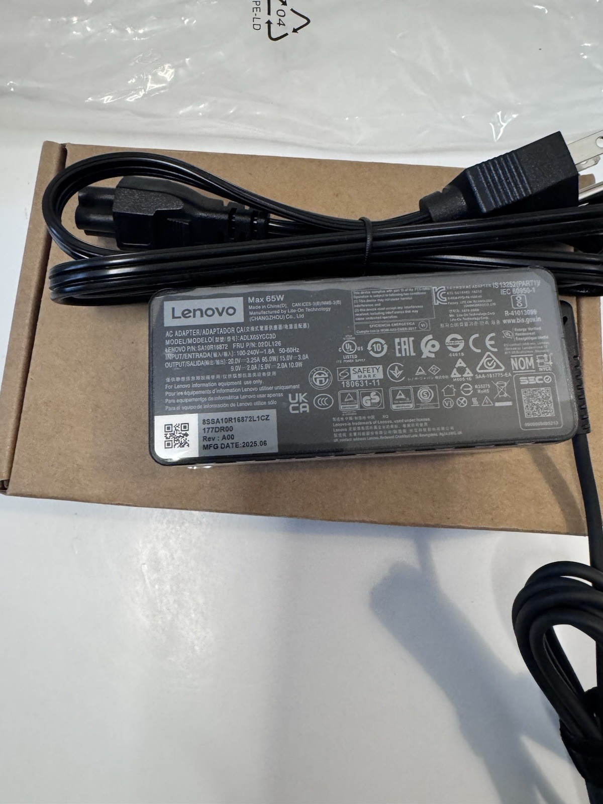 Genuine OEM 65W USB-C Type-C Lenovo Adapter Charger ADLX65YDC2A ThinkPad Yoga