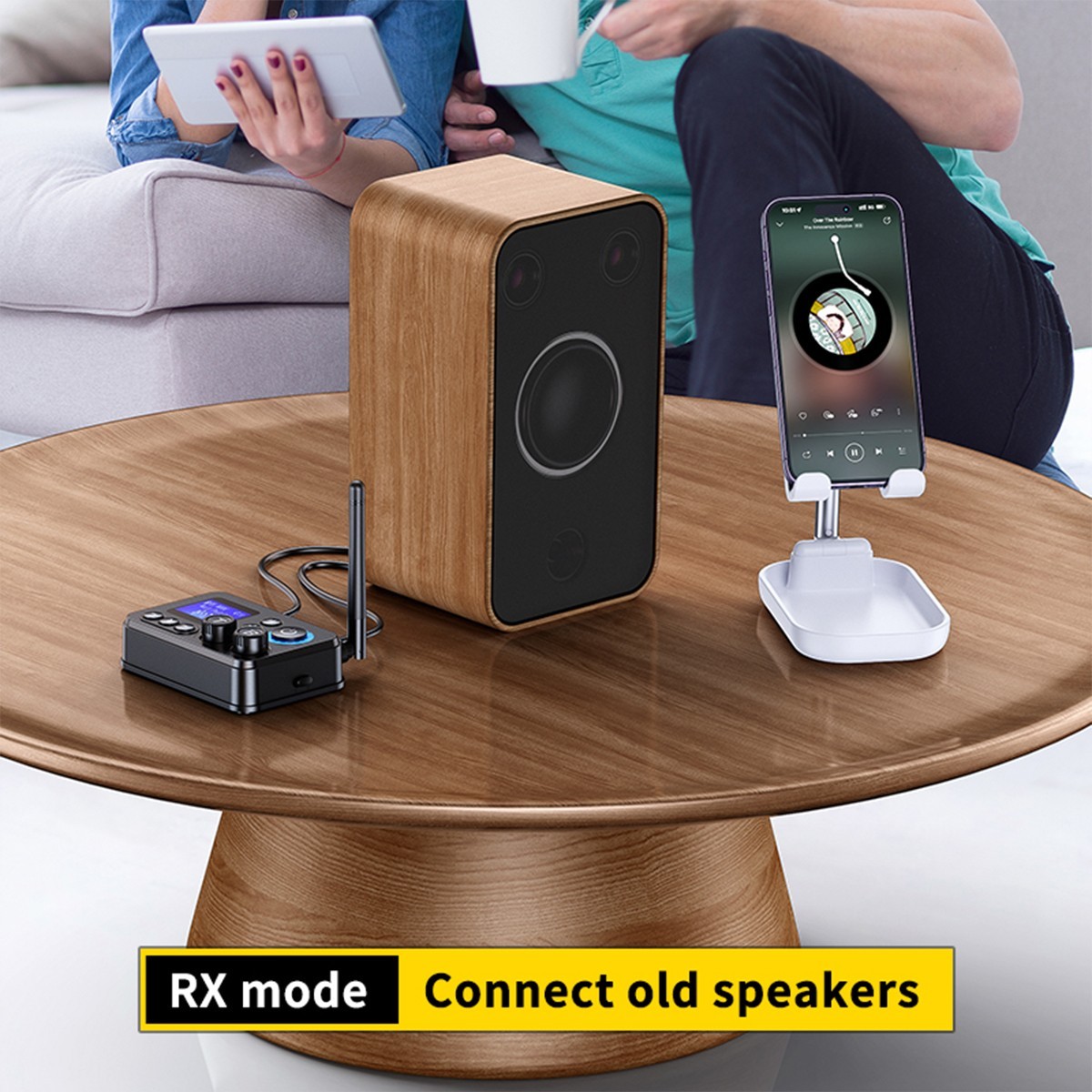Bluetooth 5.4 Transmitter Receiver Long Range For TV Home Stereo Audio Adapter