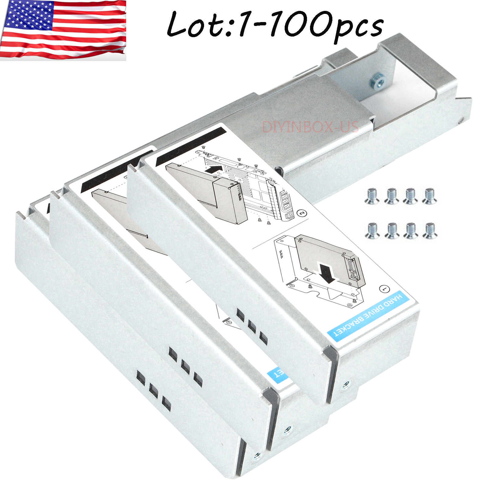 Lot 3.5″ to 2.5″ HDD SSD Caddy Adapter For Dell F238F R710 R720 R730 RR630 KG1CH