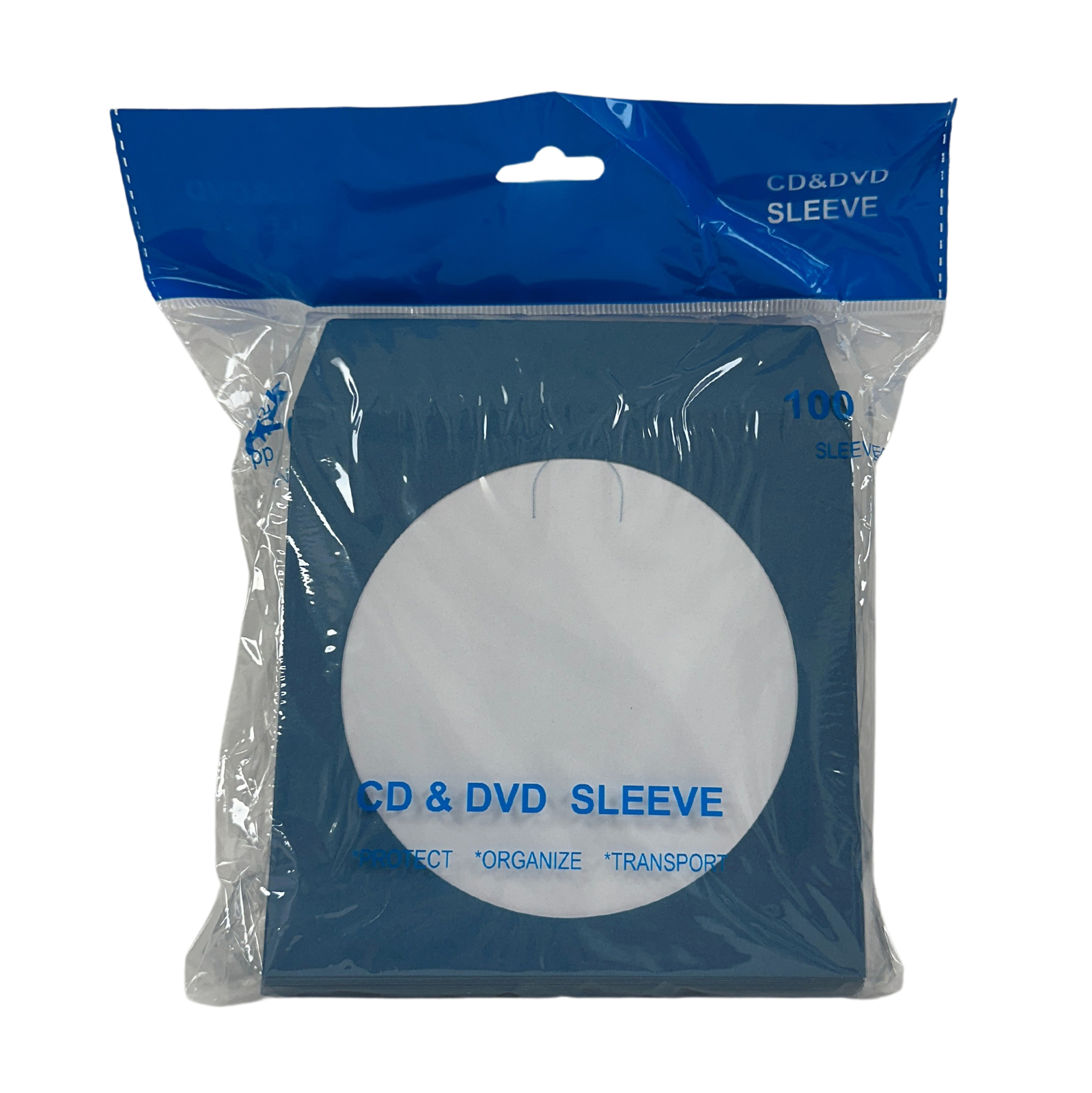 Blue Color Paper CD Sleeves with Window & Flap Lot