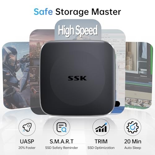 128GB Portable SSD External Drive, 550MB/s Fast USB 3.2 Type C & A Storage for i