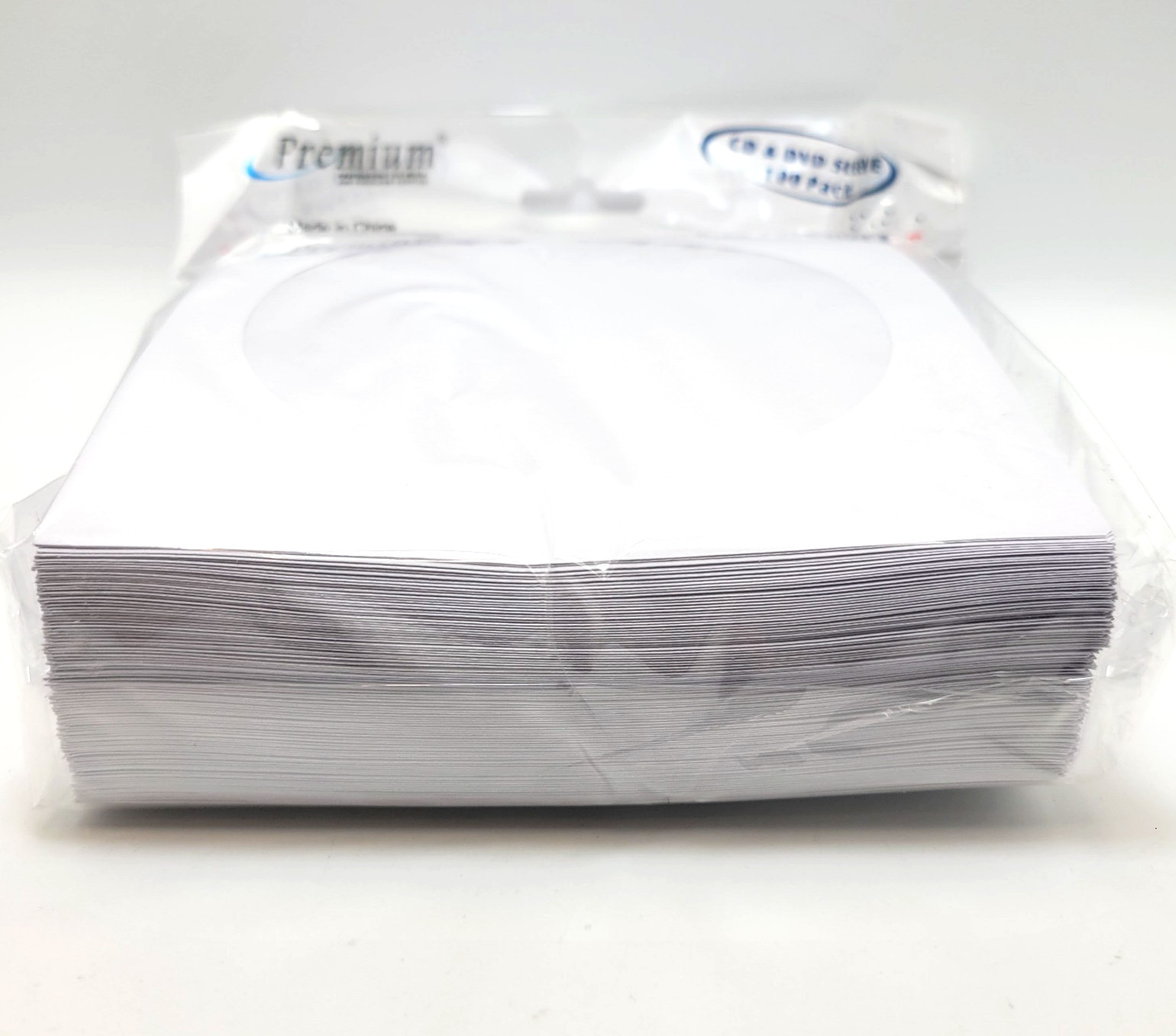 100 CD DVD White Paper Sleeves with Flap & Clear Window – USA SHIPPING!