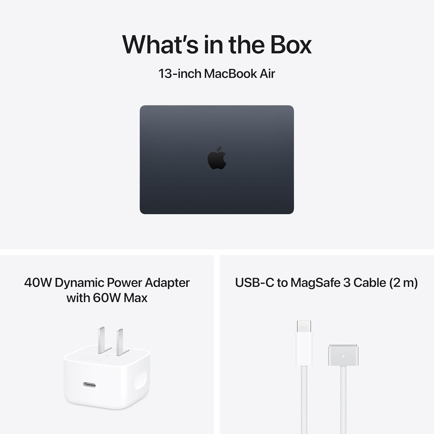 2026 Apple MacBook Air 13-inch M5 Chip 16GB RAM 512GB SSD Midnight MDHE4LL/A