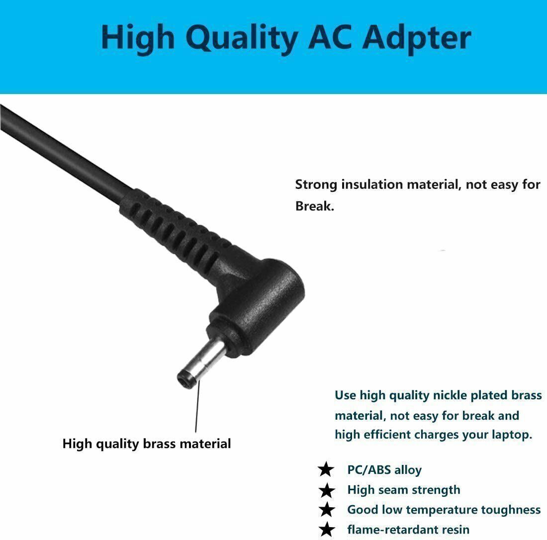 65W Laptop Charger Adapter Power Supply for Lenovo IdeaPad 3 S340 S145 330 320