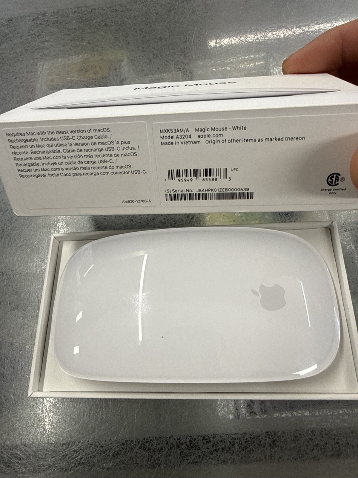 Apple Magic Mouse Wireless USB-C Multi-Touch Surface Mint MXK53AM/A (A3204)