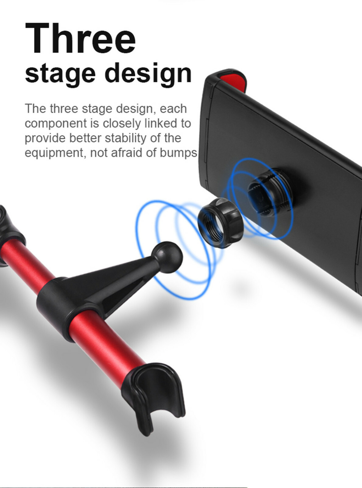 360° Rotation Car BackSeat Tablet Cell Phone Holder Stand Headrest Mount Bracket