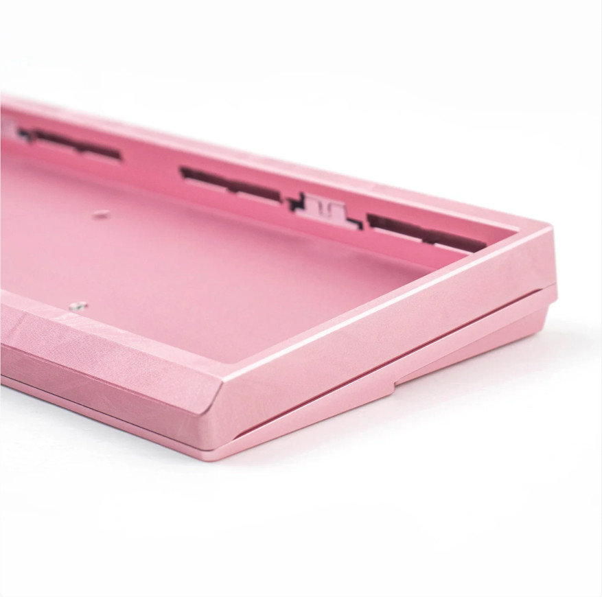 60% Mechanical Keyboard CNC milled metal case with feather engraving for gh60