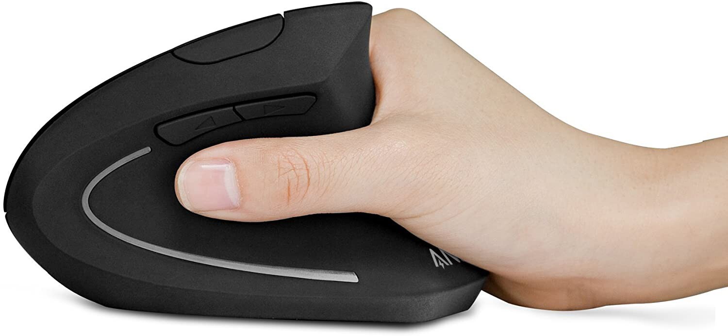 Anker 2.4G Wireless Vertical Ergonomic Optical Mouse 5 Buttons 800/1200/1600 DPI