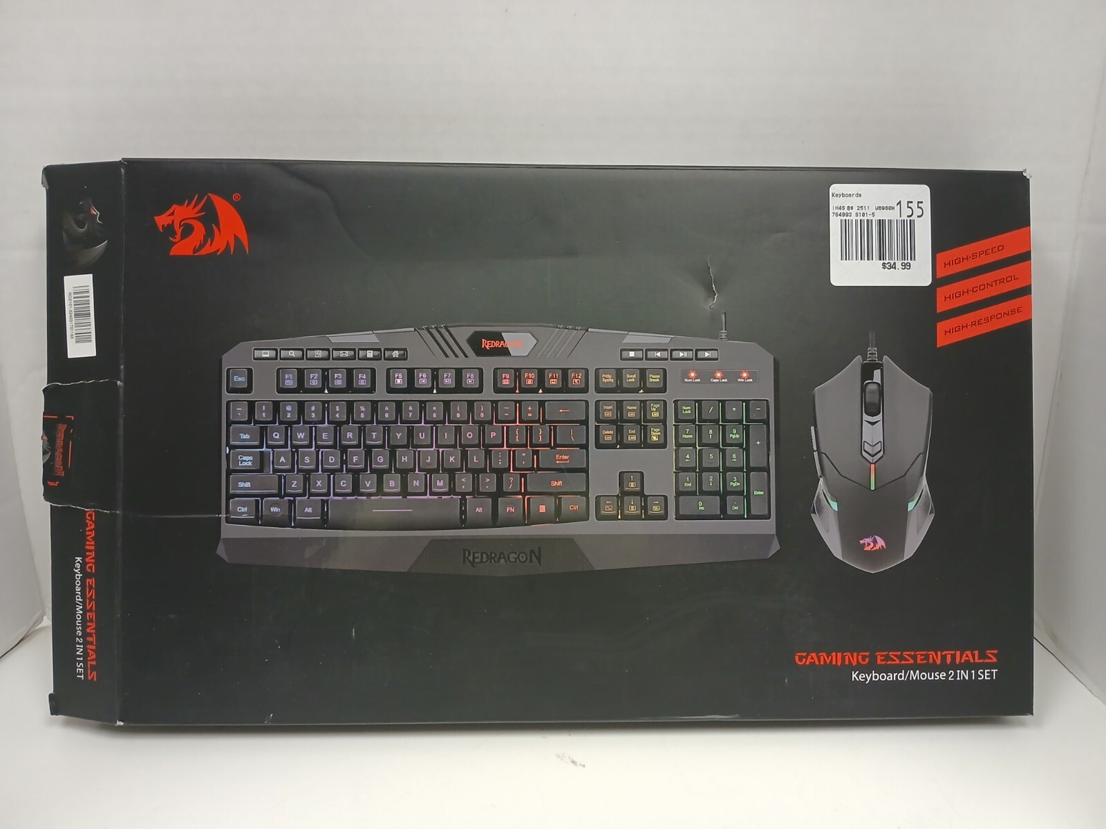 Redragon S101 Gaming Essential Wired Keyboard and Mouse Combo Set