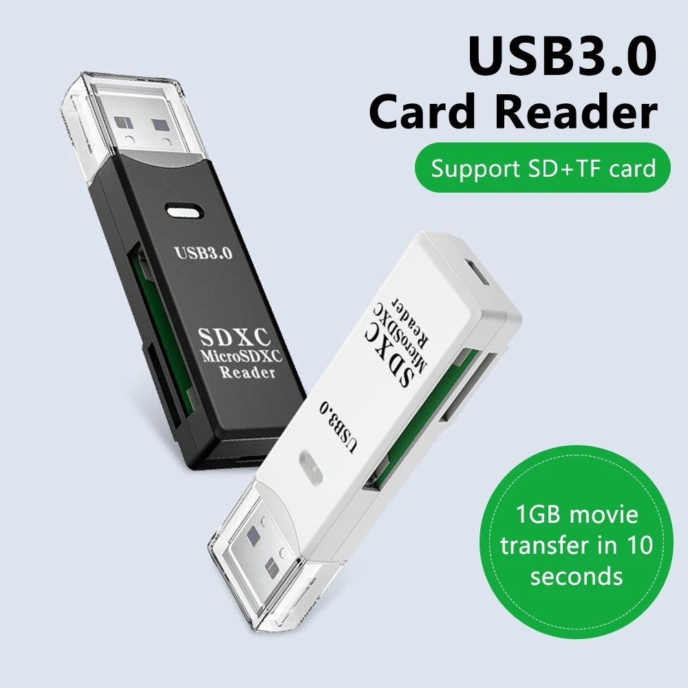 2 in 1 USB 3.0 Card Reader Micro TF sd card Reader usb adapter High Speed Card