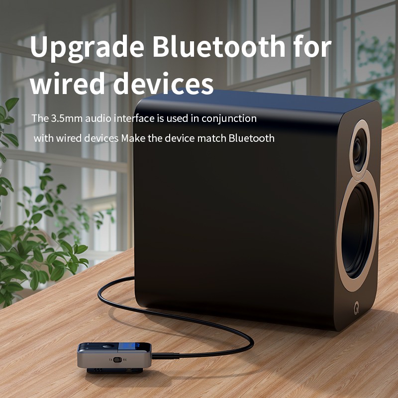 2-in-1 Wireless Bluetooth 5.4 Transmitter Receiver Adapter Audio 3.5mm Jack Aux