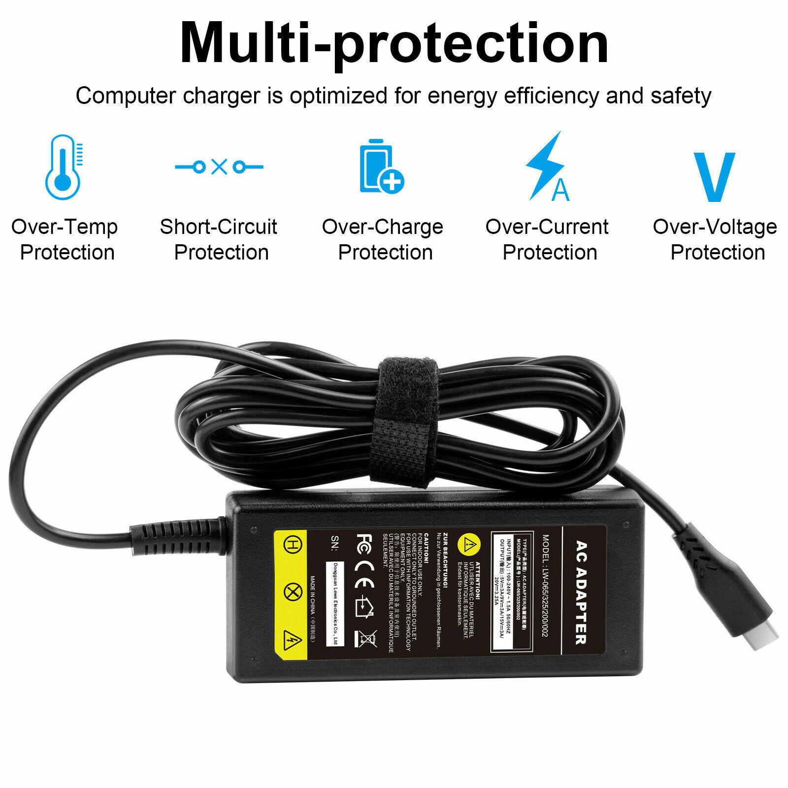 AC Adapter Charger For Lenovo ThinkPad T14 Gen 1 20UD Gen 2 20W0 20XK Power Cord