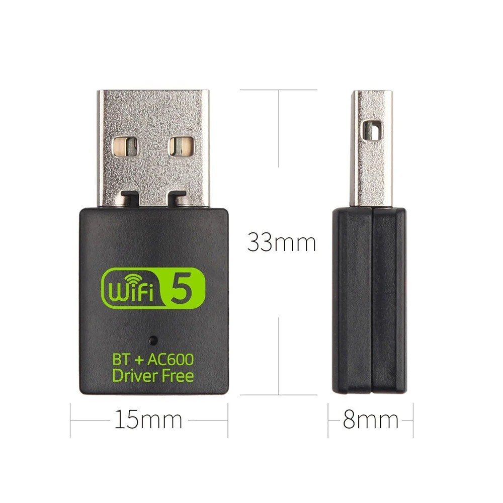 600Mbps WIFI USB Bluetooth-compatible Adapter Driver Free BT wifi USB Dongle Dua