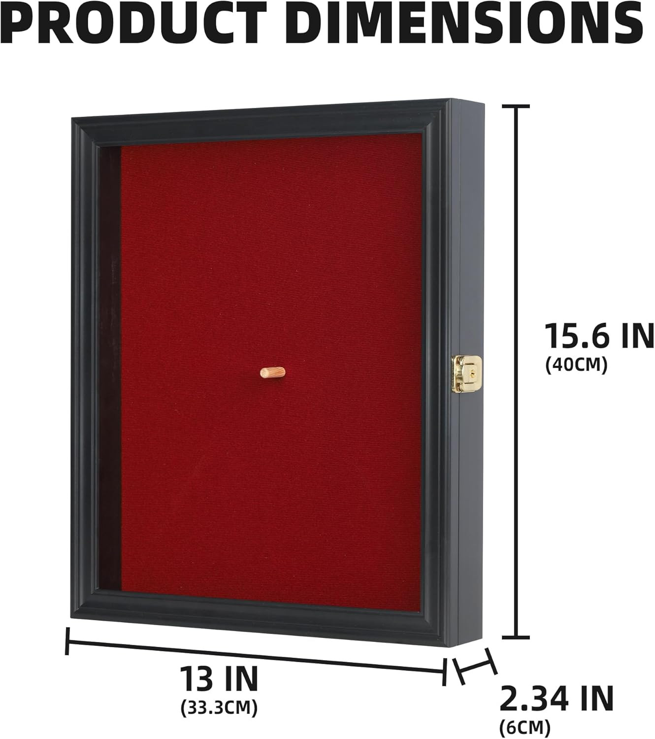 Drumstick Display Case Frame – 98% UV Protection, Wall Mount, Black Finish