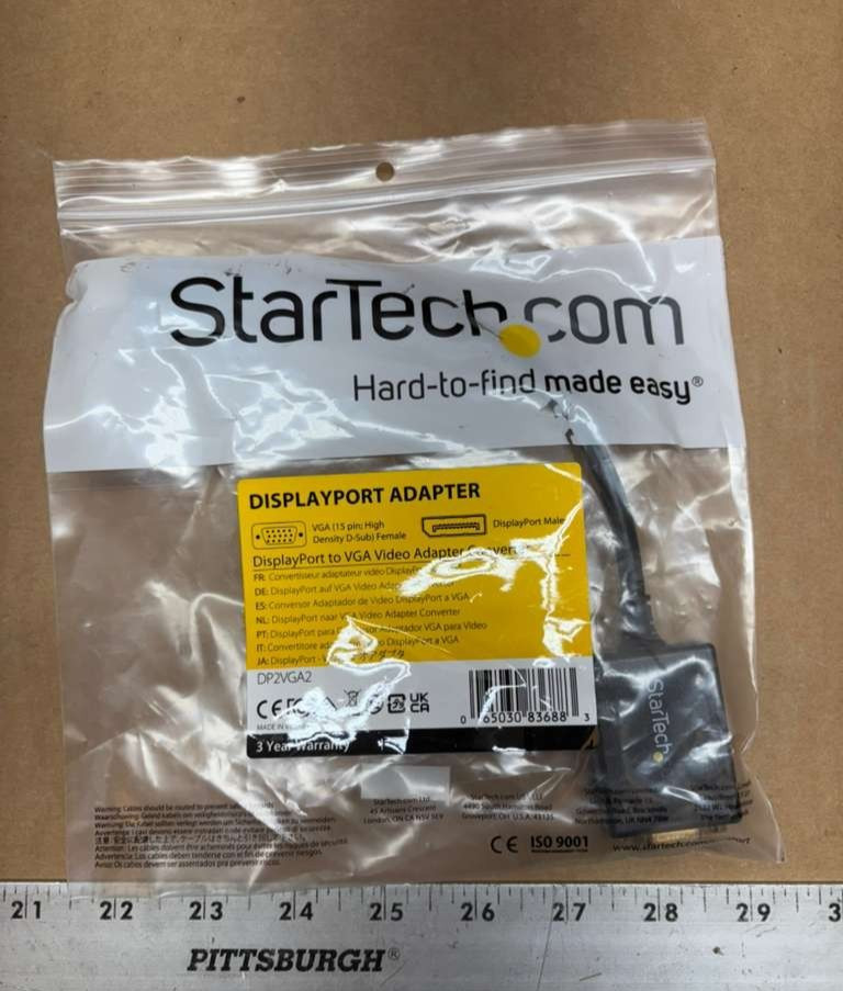 StarTech DP2VGA2 DisplayPort to VGA Video Adapter Converter DP Male to VGA