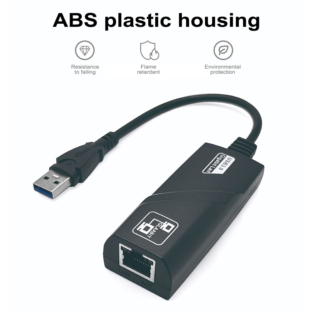 USB 3.0 Gigabit Ethernet LAN RJ45 1000Mbps Network Adapter For Windows PC Mac