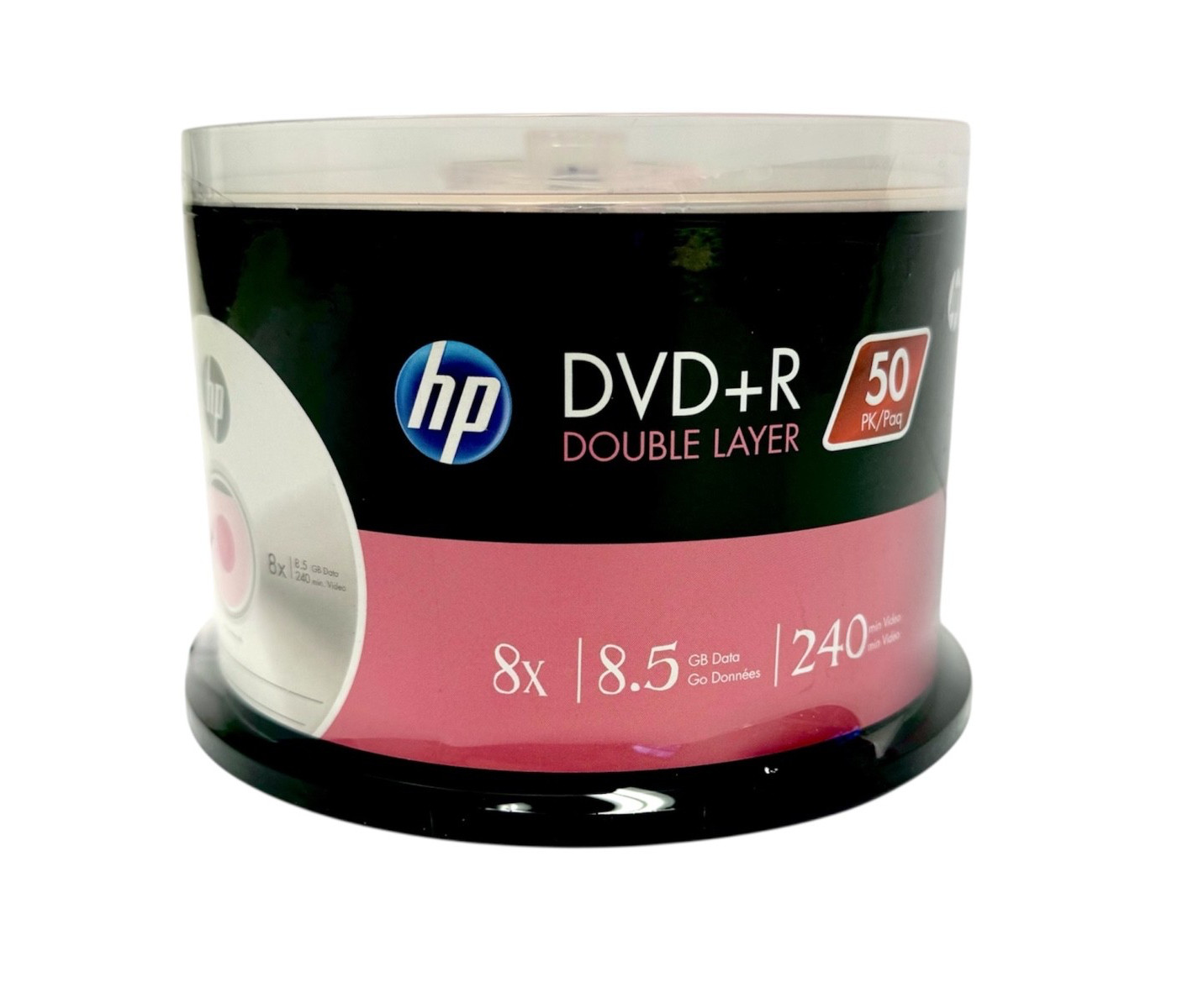 HP DVD+R DL 8.5GB Dual Layer 8X Blank Discs 50 Pack Recordable Media DRDL08050CB