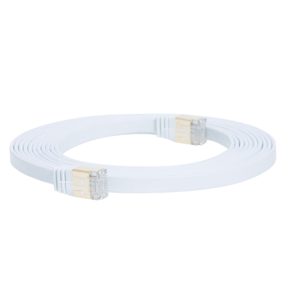 CAT7 Flat U/FTP Ethernet Patch Cable 10Gbps LAN Network Cord Multipack LOT
