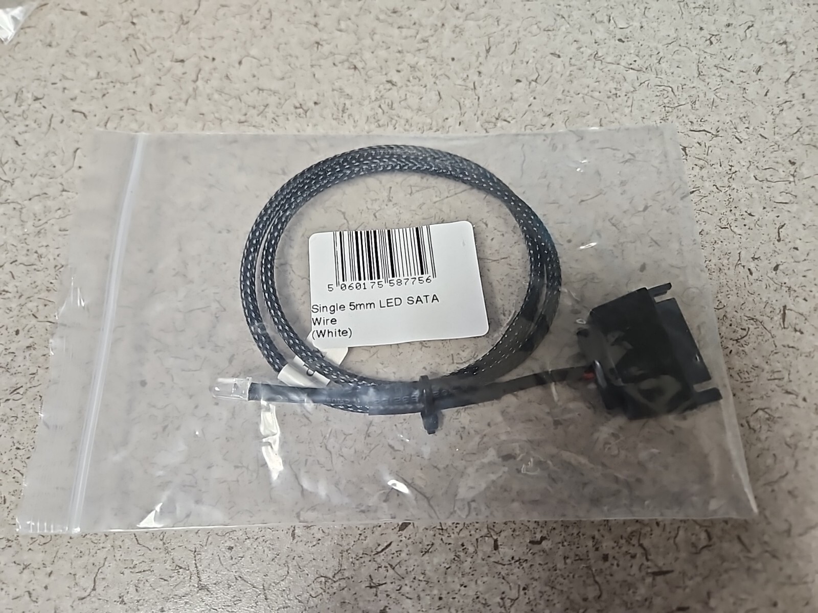2 PACK XSPC Single 5mm LED SATA Wire – White