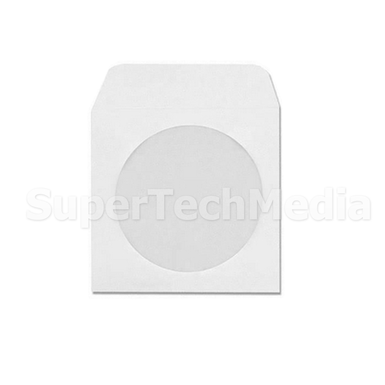 2000 White Paper CD DVD R Disc Sleeve Envelope with Window & Flap Economy Weight