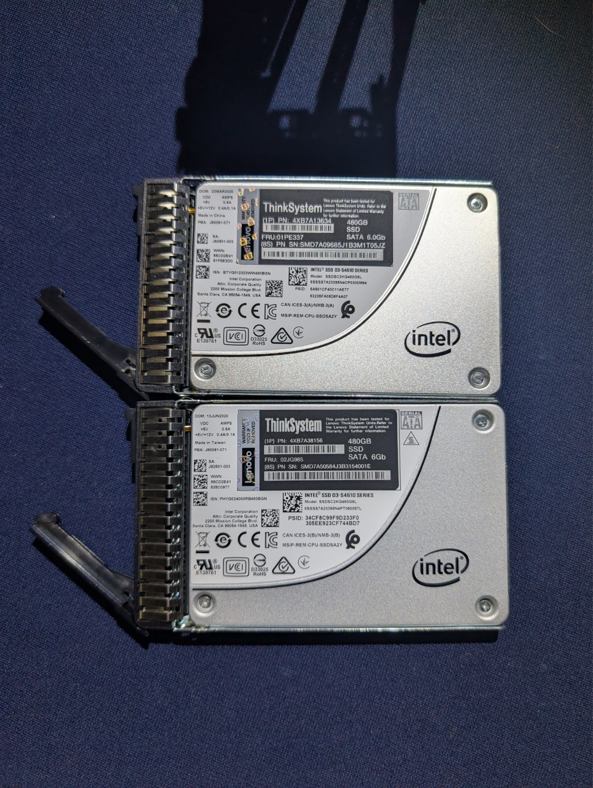 Lenovo 02JK415 SM17A63588 | 2FH+7mm Riser for ThinkSystem w/ 2x 480GB 6Gb Sata